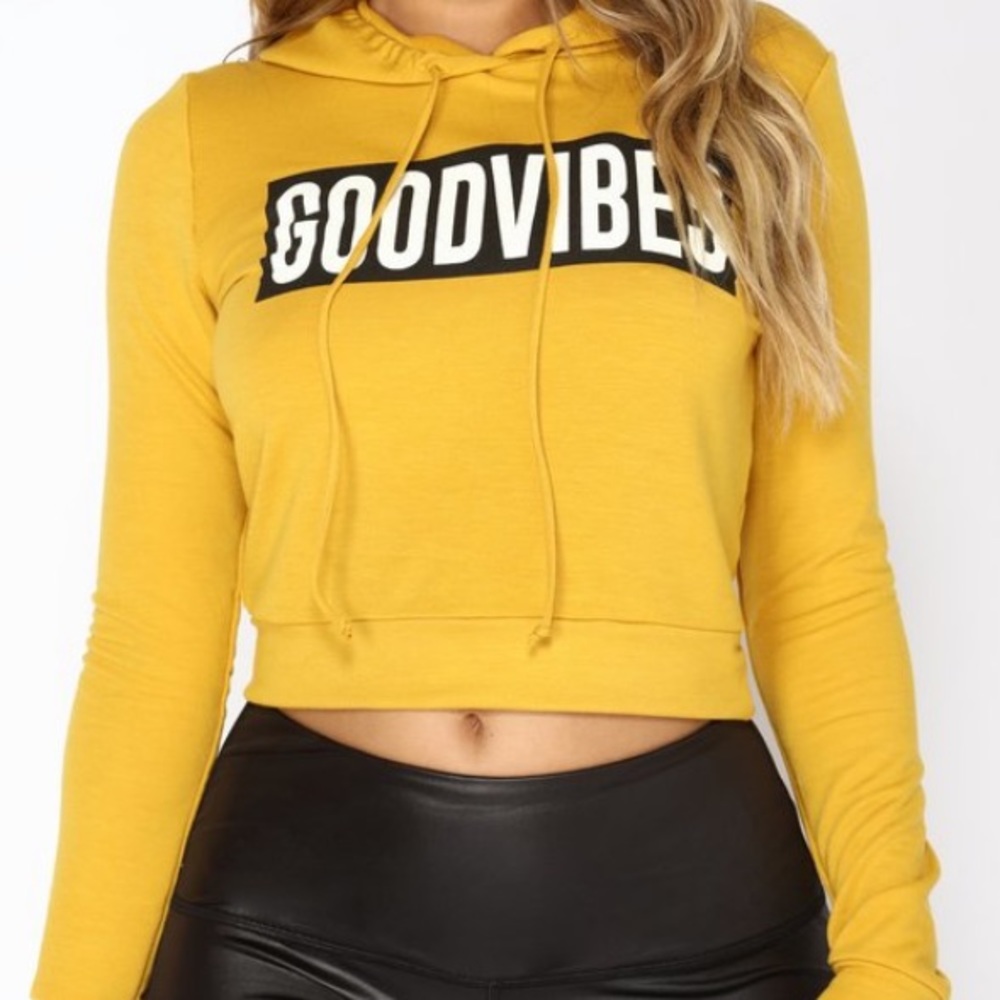 Mustard good vibes hoodie